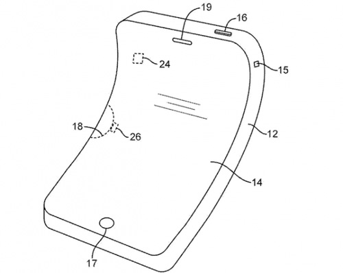 苹果新专利：柔性弯曲屏/侧显示技术